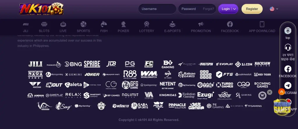 NK101 Live Casino Providers